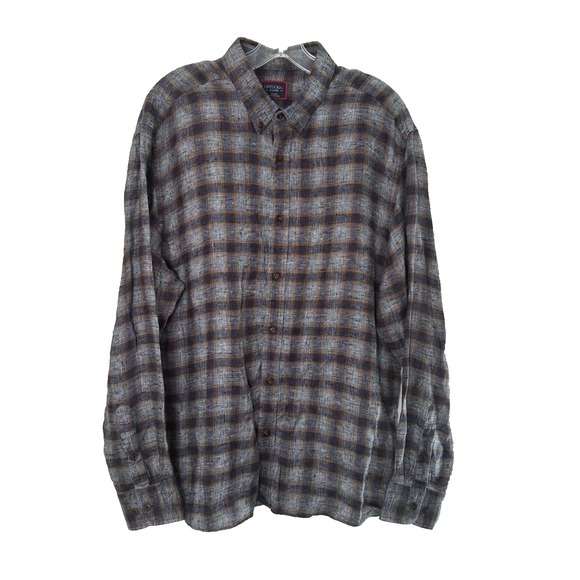 UNTUCKit Other - Untuckit Vrony Plaid 100% Linen Button Down Shirt Mens X Large Modern Preppy‎